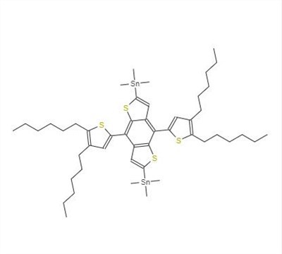 CAS:1402460-16-5丨(4,8-bis(4,5-dihexiltiofen-2-il)benzo[1,2-b:4,{{9} }b']ditiofè-2,6-diil)bis(trimetilestanà)