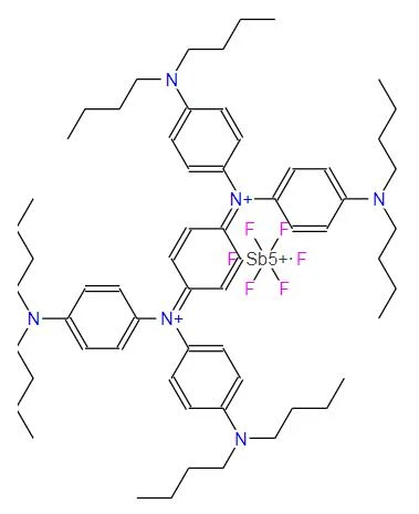 CAS:5496-71-9丨N3,N3,N6,N6-Tetrakis[{4-(dibutilamino)fenil]-1,4-ciclohexadiè-3, 6-hexafluoroantimonat de diamini (1:2)