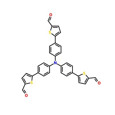 CAS:883236-47-3|5,5',5''-(Nitrilotris(benzè-4,{1-diil))tris(tiofen-2-carbaldehid)